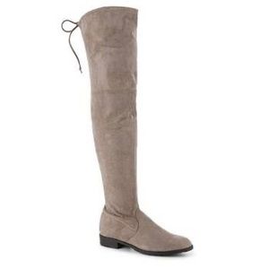 Taupe Over the Knee Boots